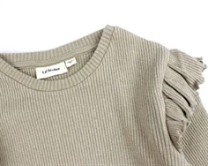 Lil Atelier travertine melange strik top